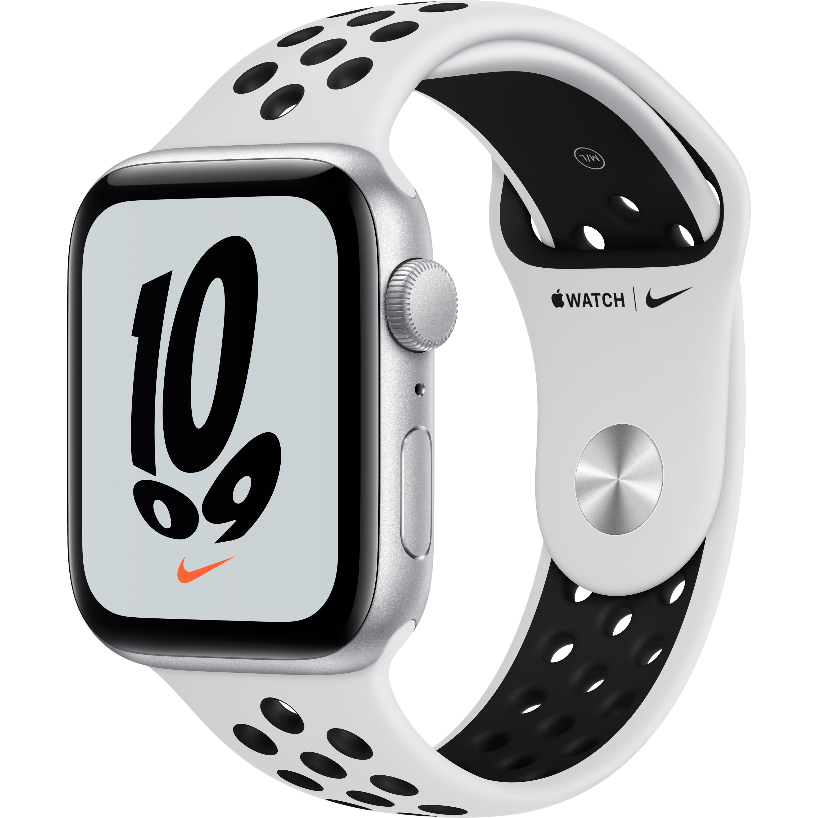 Apple Watch Nike SE GPS, 44mm, Silver, Pure Platinum/Black Nike