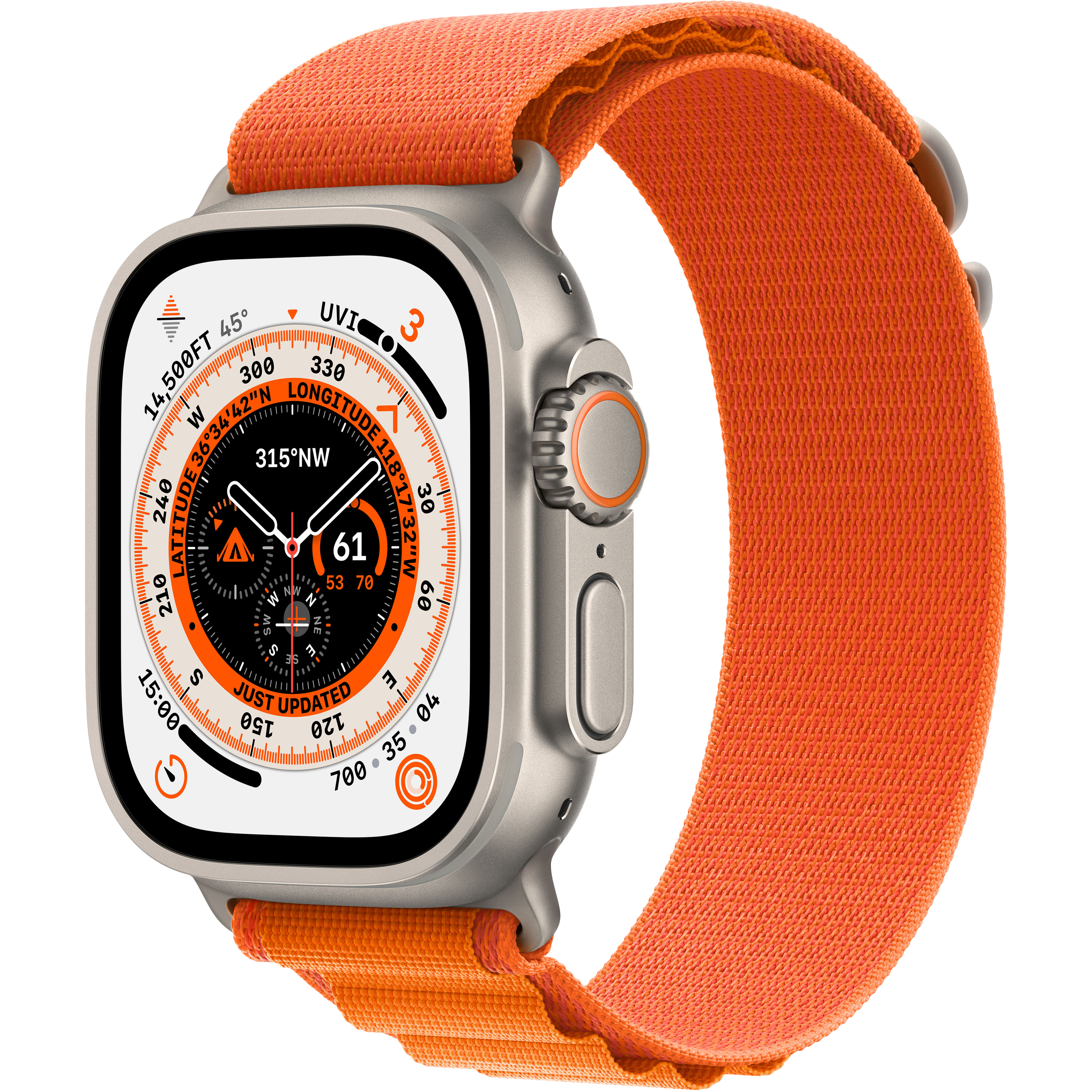 Apple Watch Ultra GPS + Cellular, 49mm, Natural, Orange Alpine