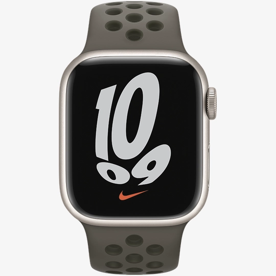 medias Órgano digestivo Pórtico Band APPLE 41mm Nike Sport Band - Regular Midnight Olive Gray/Cargo Khaki  purchase: price ML873ZM/A, installments - iSpace