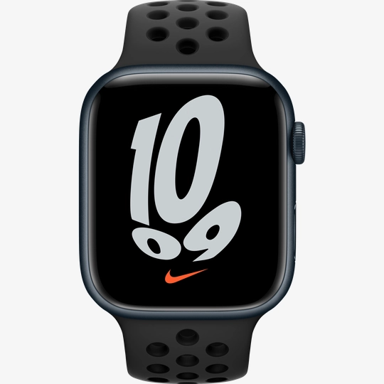 batalla Parecer Extracto Apple Watch Nike Series 7 GPS, 45mm, Midnight, Anthracite/Black Nike Sport  Band purchase: price MKNC3GK/A, installments - iSpace