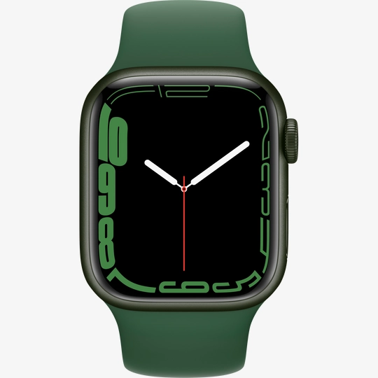 Apple Watch Series 7 GPS, 41mm, Green, Clover Sport Band purchase: price  MKN03RB/A, installments - iSpace