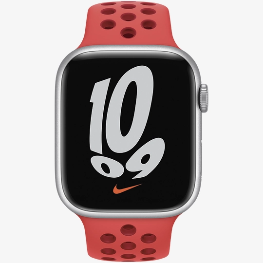 45mm bright crimson gym red nike sport band clearance
