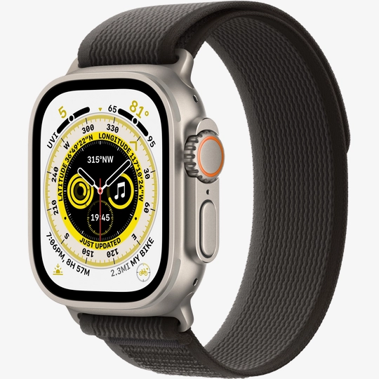 Apple Watch Ultra GPS + 49mm, Natural, Black/Gray Trail Loop, S/M purchase: price MQFW3GK/A, installments -
